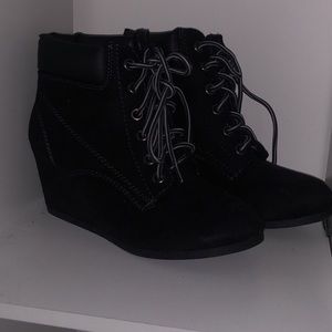 Black winter booties
